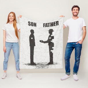 Son Father Geschenk für Vater von Sohn, bester V Fleecedecke