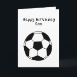 Son Football Geburtstagkarte Karte<br><div class="desc">Holen Sie sich Ihre Hand,  gezeichnet und Computer verändert Fußball-Karte Design</div>