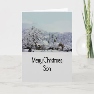 Son Frohe Weihnachtskarte Feiertagskarte
