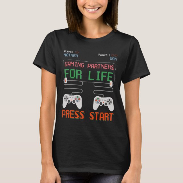 Son Gaming Partner für Life Video Gamer T-Shirt (Vorderseite)