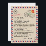Son-Geschenk| Brief an meine Sohn Liebe aus der Ma Einladung<br><div class="desc">Son-Geschenk| Zu meinem Sohn,  der sich immer selbst hineinrappt und es als große Liebe der Mama betrachtet</div>