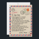 Son-Geschenk| Brief an meine Sohn Liebe aus der Ma Einladung<br><div class="desc">Son-Geschenk| Zu meinem Sohn,  der sich immer selbst hineinrappt und es als große Liebe der Mama betrachtet</div>