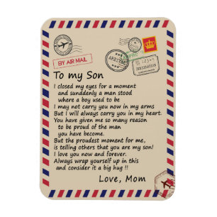 Son-Geschenk  Brief an meine Sohn Liebe aus der Ma Magnet