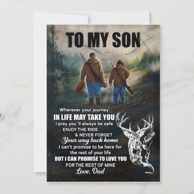 Son-Geschenke| Brief an meine Sohn-Liebe vom Vater Einladung (Vorderseite)