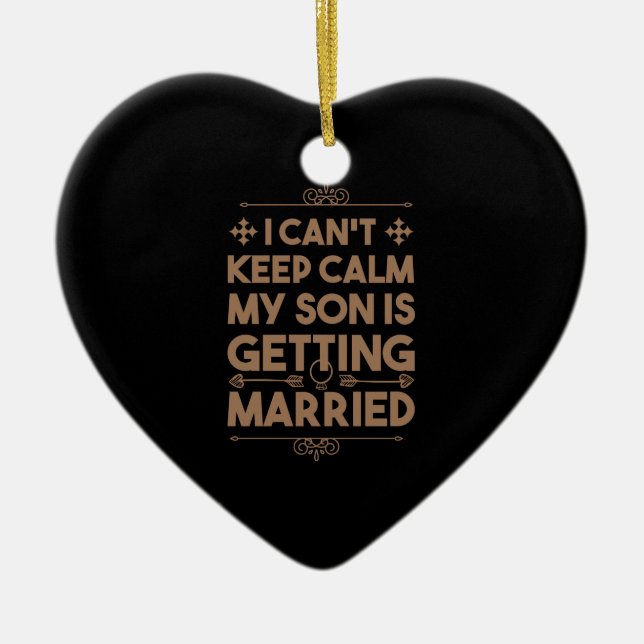 Son Getting Married Bachelorette Wedding Party Keramik Ornament (Vorne)