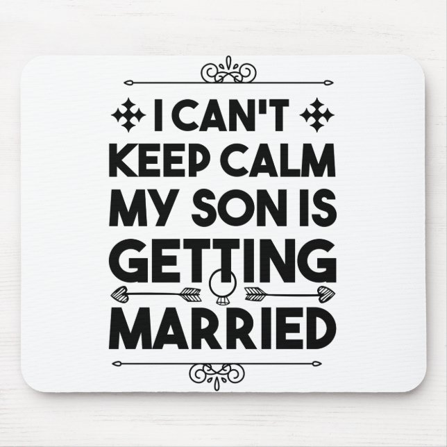 Son Getting Married Bachelorette Wedding Party Mousepad (Vorne)