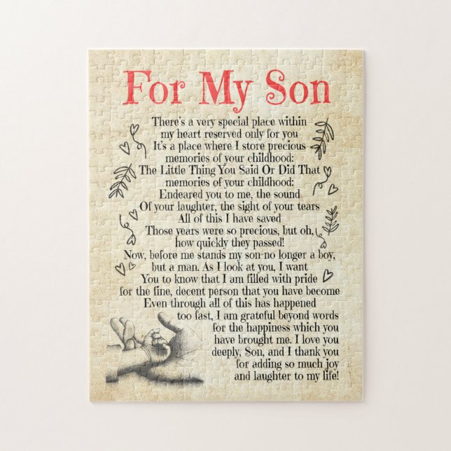 Son Gift | Mein Sohn danke Ihnen, dass Sie so viel (Vertikal)