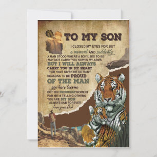 Son Gifts   Brief an meine Sohn Liebe aus Vater Einladung