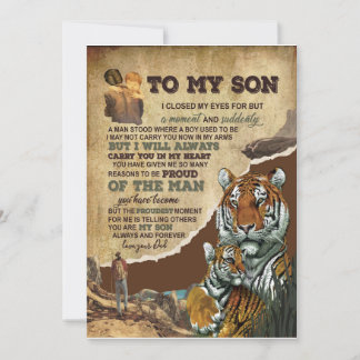 Son Gifts | Brief an meine Sohn Liebe aus Vater Einladung