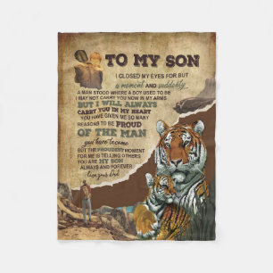 Son Gifts   Brief an meine Sohn Liebe aus Vater Fleecedecke
