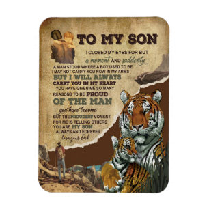 Son Gifts   Brief an meine Sohn Liebe aus Vater Magnet