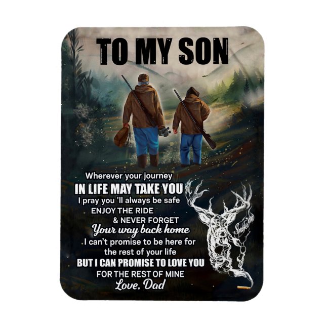 Son Gifts | Brief an meine Sohn Liebe aus Vater Magnet (Vertikal)