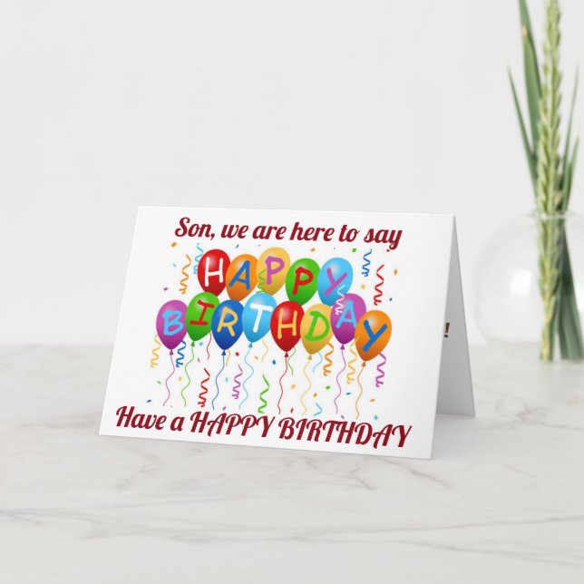 ***SON*** HABEN EINEN FREUNDLICHEN GEBURTSTAG!!! KARTE (Vorderseite)