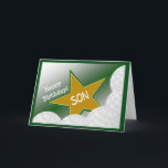 Son - Happy Birthday Golf Loving Son! Karte<br><div class="desc">Spaß-Karte,  um Ihrem Golf liebenden Sohn einen glücklichen Geburtstag zu wünschen. Fügen Sie ein Bild Ihres Sohnes mit seinem Lieblingswerk an die Innenseite der Karte für eine besondere Touch.</div>