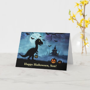 Son Happy Halloween Dinosaur Niedlich Karte