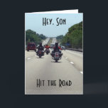 ***SON*** HIT AUF DER STRASSE=MOTORRADFAHRT STYLE  KARTE<br><div class="desc">Was für eine *FUN*-KARTE,  um IHREN ****SON**** AM GEBURTSTAG zu schicken!!! SCHLIESSEN SIE DIE STRASSE UND GENIESSEN SIE IHREN **GEBURTSTAG**</div>