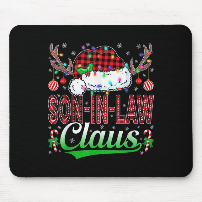 Son-in-law Claus Christmas Light Matching Family X Mousepad (Vorne)