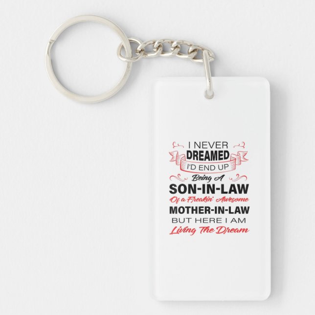 Son-in-Law-Geschenk für Ihren Sohn Schlüsselanhänger (Vorderseite)