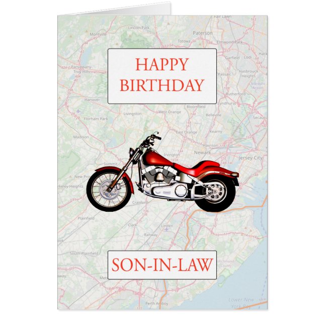 Son-in-Law Karte und Motorbike Geburtstag (Vorne)
