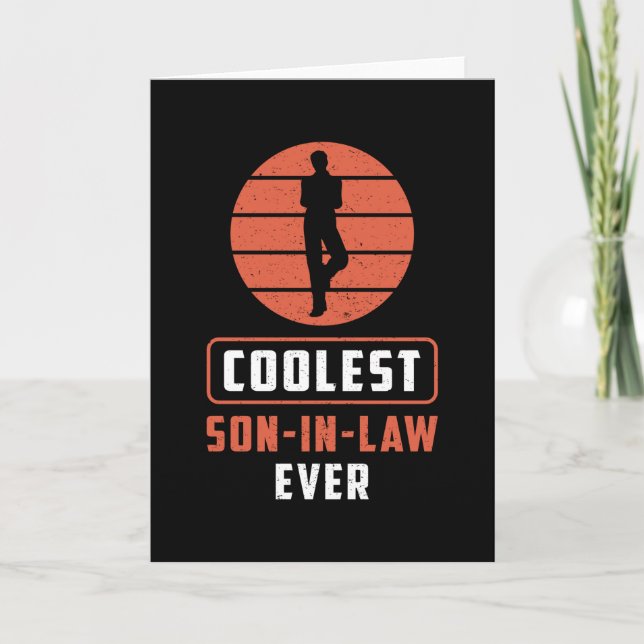 Son in Law Son Phantastisch Stolz Beste Geschenkid Karte (Vorderseite)