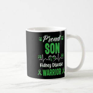 Son Kidney Disease Warrior Awareness Ribbon Green Kaffeetasse