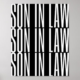 Son law gift Black background Cooles Design Kunst Poster