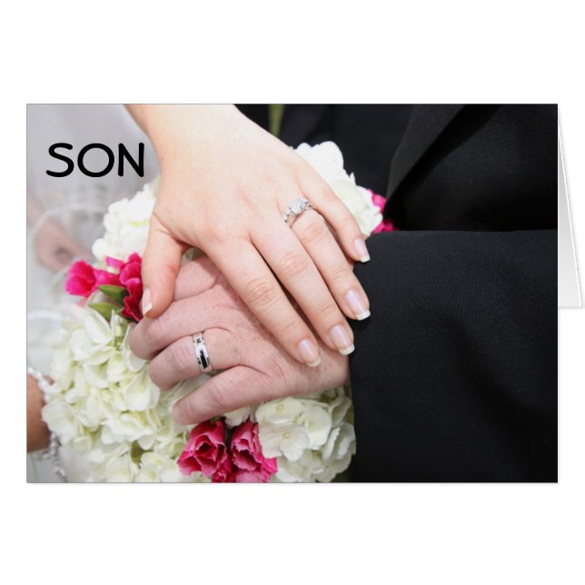 ***SON*** LE JOUR DU MARIAGE" VOUS SOUHAITE LE BON (Devant horizontal)