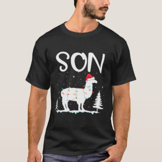 Son Llama Christmas Matching Family T-Shirt