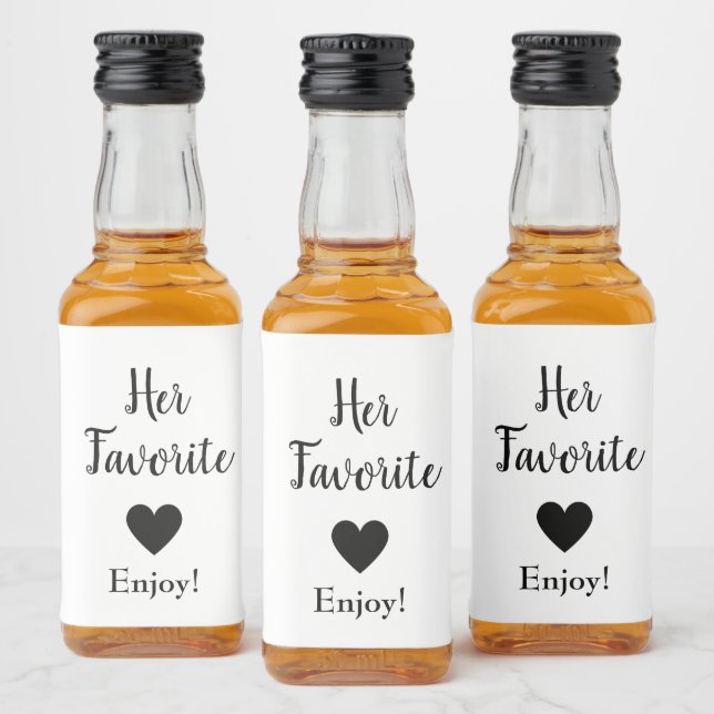 Son Mariage préféré Favor Liquor Étiquette bouteil (Bouteilles)