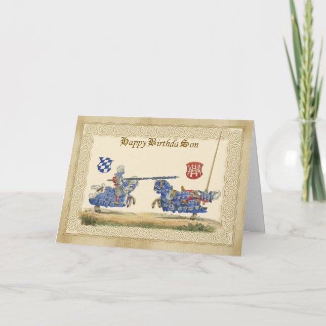 Son Medieval Knights Jouting in vollem Umfang und Karte (Vorderseite)