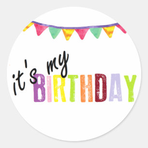 son mon autocollant d'anniversaire