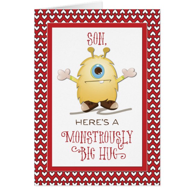 Son Monster Hug Valentine Coeurs (Devant)