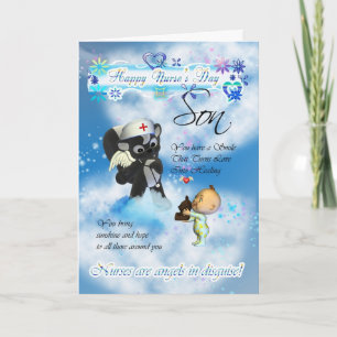 Son Nurse's Day niedliches kleines Baby und niedli Karte