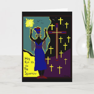 SON OEIL EST SUR LA CARTE DE VOEUX DE MOINEAU