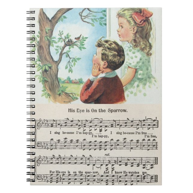 Son oeil est sur le carnet de moineau (Devant)