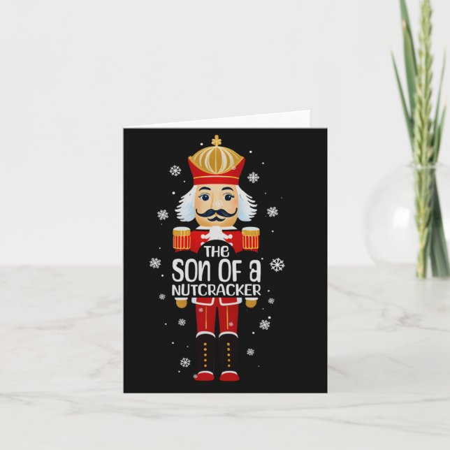 Son Of A Nutcracker Funny Christmas Family Matchin Karte (Vorderseite)