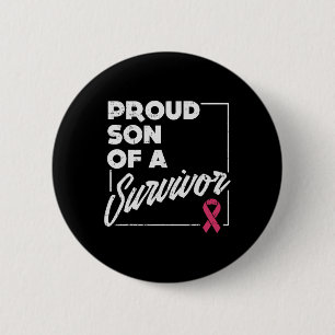 Son of Survivor Brustkrebs Support Geschenk Button