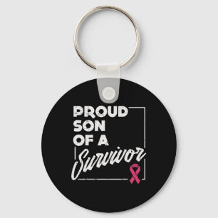 Son of Survivor Brustkrebs Support Geschenk Schlüsselanhänger