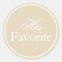 Son Sticker Mariage favori Beige Ivory Khaki
