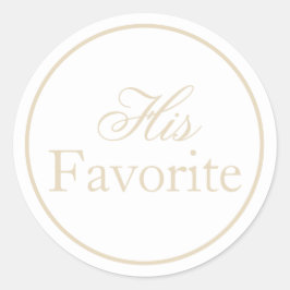Son Sticker Mariage favori Beige Ivory Khaki