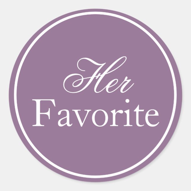 Son Sticker Mariage favori Lilac Lavender Purple (Devant)