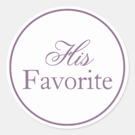 Son Sticker Mariage favori Lilac Lavender Purple