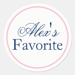 Son Sticker Mariage Favori Mariée Rose/Marine
