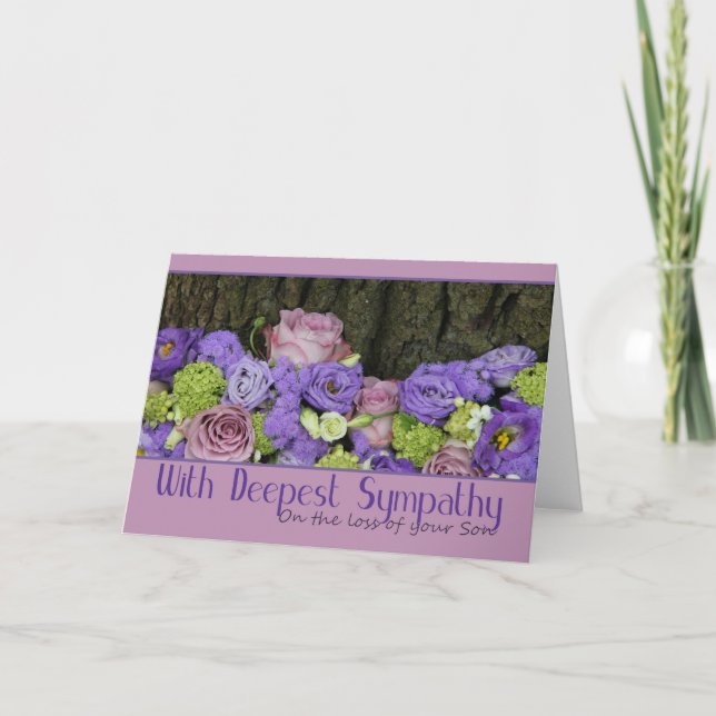 son Sympathy Card mit Rose Karte (Vorderseite)