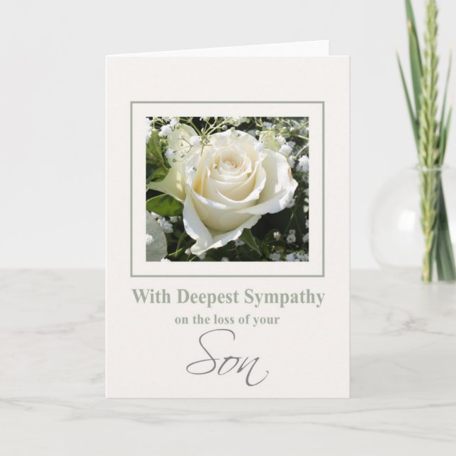 son Sympathy Card mit Rose Karte (Vorderseite)