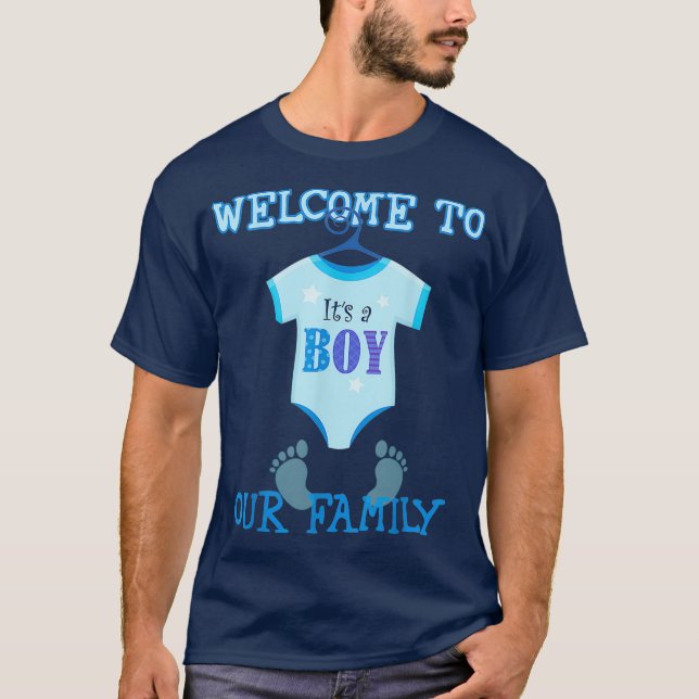 Son T-shirt A Boy Baby Shower tshirt de la fête ne (Devant)