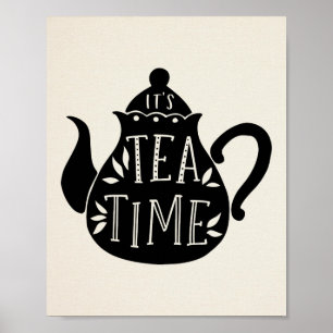 Son tea time tea amoureux teapot Poster