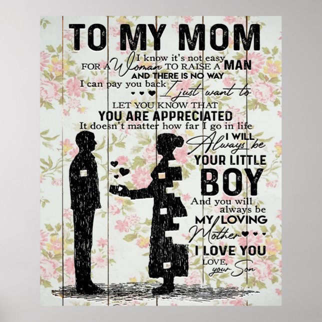 Son to Mama Geschenk für Mama | Familiendekoration Poster (Vorne)