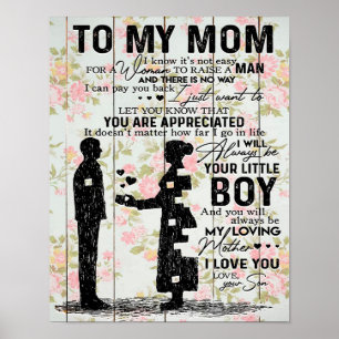 Son to Mama Geschenk für Mama, Mama Geburtstag Ges Poster