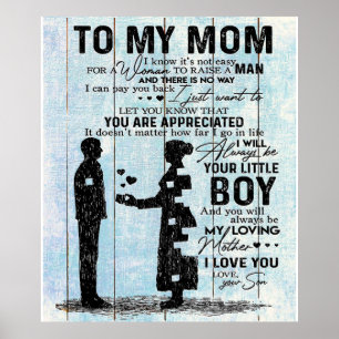 Son to Mama Geschenk, personalisieren Sie den Brie Poster